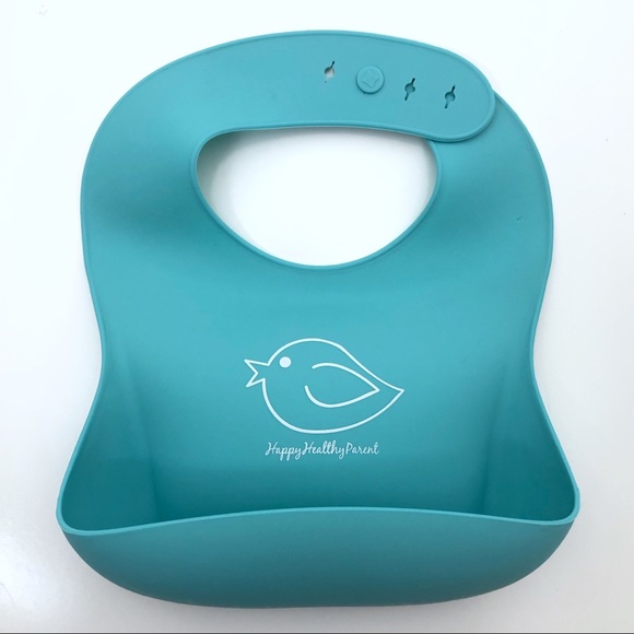 Other - 🪐 3/$15 Happy Healthy Silicone Baby Bib Blue